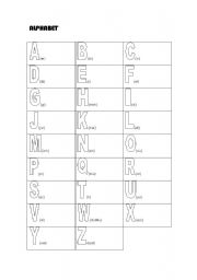 English Worksheet: Alphabet