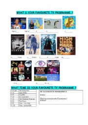 TV PROGRAMMES - what time is your favourite programme ?  