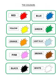 English Worksheet:  The colours