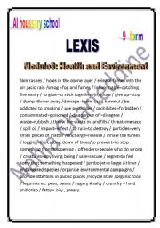 lexis of module 3  9th form