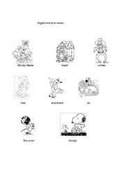 English worksheet: English comics