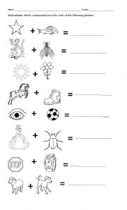English Worksheet: FORMING COMPOUND WORDS