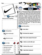 English Worksheet: RC Series_U.S Edition_16 Nike (Fully Editable + Key) 
