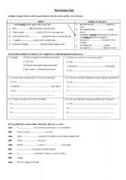 English Worksheet: Simple past