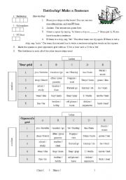 Battleship Make a sentence (intermediate)