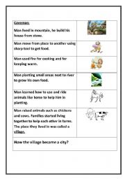 English worksheet: the caveman