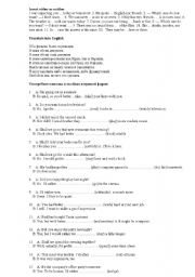 English Worksheet: Exercises-either - neither Id rather