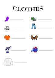 English worksheet:  Clothes