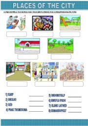 English Worksheet: CITY PLACES