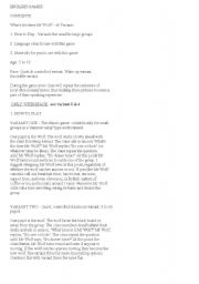 English Worksheet: Exiting Clock/ Time game 