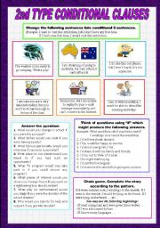 English Worksheet: Second conditional