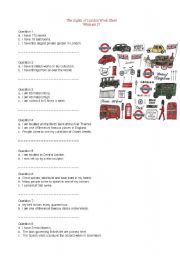 English Worksheet: The Sights of London Work Sheet