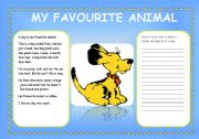 English Worksheet: My  favourite animal