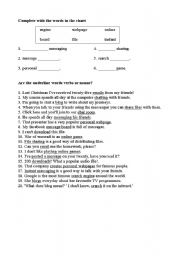 English Worksheet: Some internet vocabulary