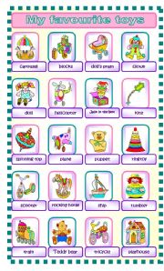 English Worksheet: *** MY FAVOURITE TOYS ***