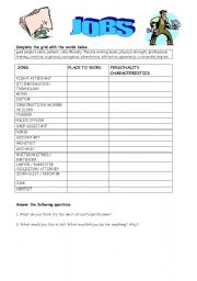 English Worksheet: JOBS