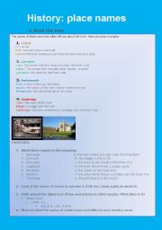 English Worksheet: History place names