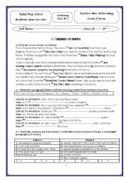 English Worksheet: test