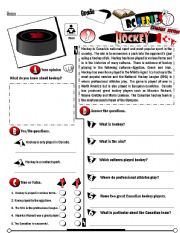 English Worksheet: RC Series_Canadian Edition_03 Hockey (Fully Editable)