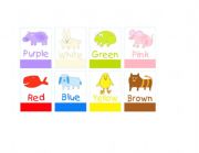 English worksheet: Colour-flashcard for kids