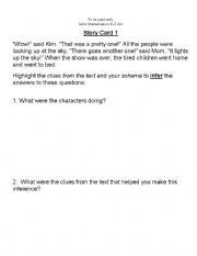 English worksheet: Inferring