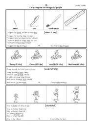 Adjectives - Comparatives - Comparing things and people - set 1