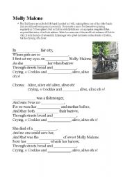 English Worksheet: Ireland - Molly Malone