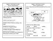 English Worksheet: Picture comprehension