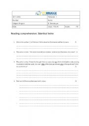 English Worksheet: Reading comprehension identical twins