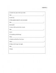 English worksheet: Subject / object questions 