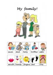 English Worksheet: My family