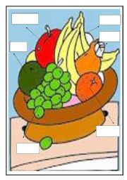 English Worksheet: FRUITS BASKET