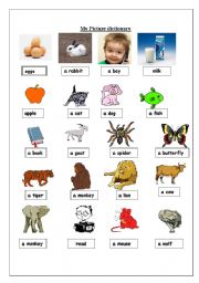 English worksheet: Words for kids