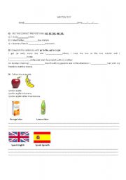 English Worksheet: test