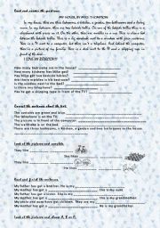 English Worksheet: parts of the house