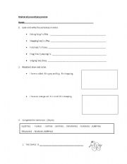 English worksheet: Present Progressive/continuous