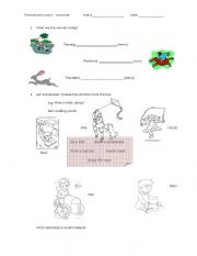 English worksheet: Present continuous - practice