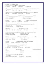 English Worksheet: a test for 6th grade