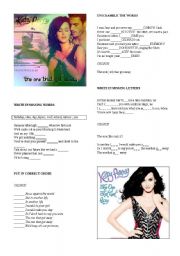 English Worksheet: KATY PERRY THE ONE THAT GOT AWAY