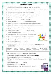 English Worksheet: BUSINESS VOCABULARY: IMPORTATION AND EXPORTATION