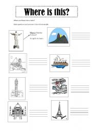 English worksheet: Where is it?