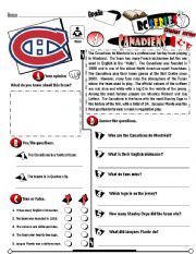 English Worksheet: RC Series_Canadian Edition_04 Canadiens (Fully Editable) 
