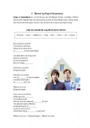 English worksheet: Misread by Kings of Convenience