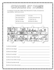 English Worksheet: Chores at home