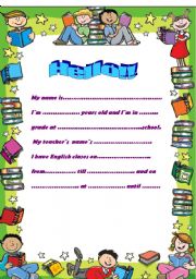 English Worksheet: hello 