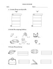 English worksheet: CVC- Revision Worksheet