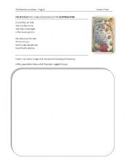 English worksheet: Poetry Worksheet - The Sick Rose by William Blake