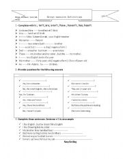 English Worksheet: WHAT ARE YOUR HOBBIES 