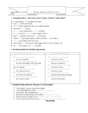 English worksheet: WHAT ARE YOUR HOBBIES 