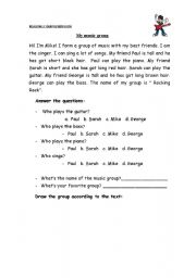 English worksheet: my music group